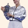 Aryna Sabalenka 2025 US Open Silver Crop Jacket Front Image