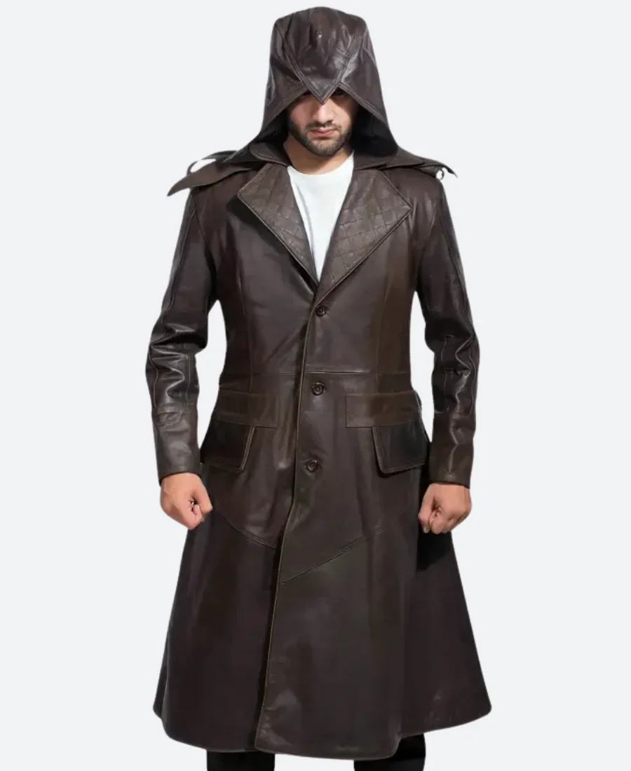 Assassins Creed Syndicate Jacob Frye Leather Trench Coat