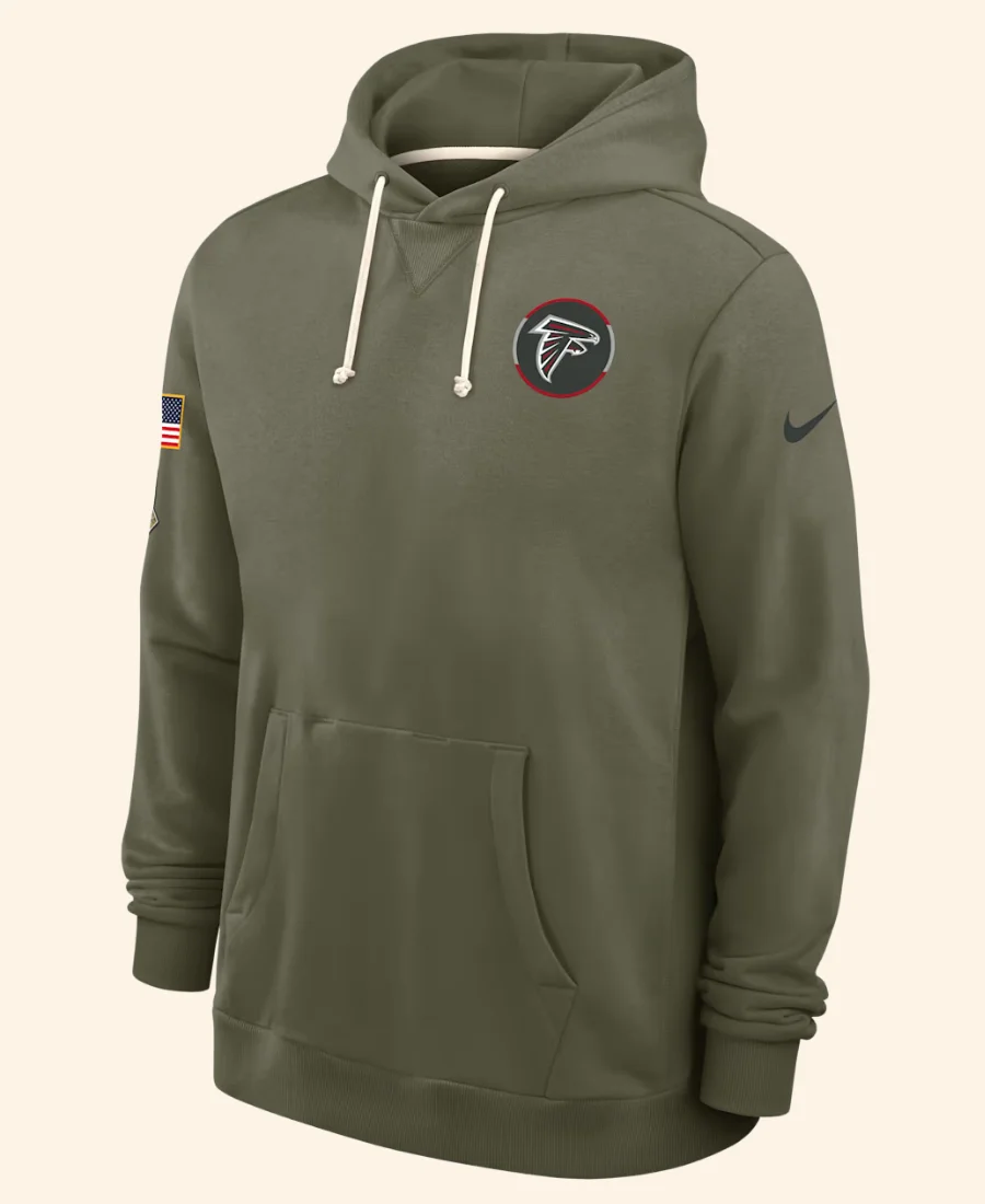 Atlanta Falcons 2025 Salute To Service Hoodie Front Image