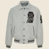 Avirex Twin Dragon Leather Jacket White Front Image