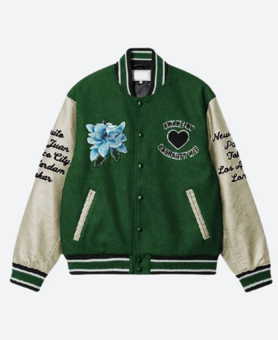 Awake NY X White Carhartt Varsity Jacket