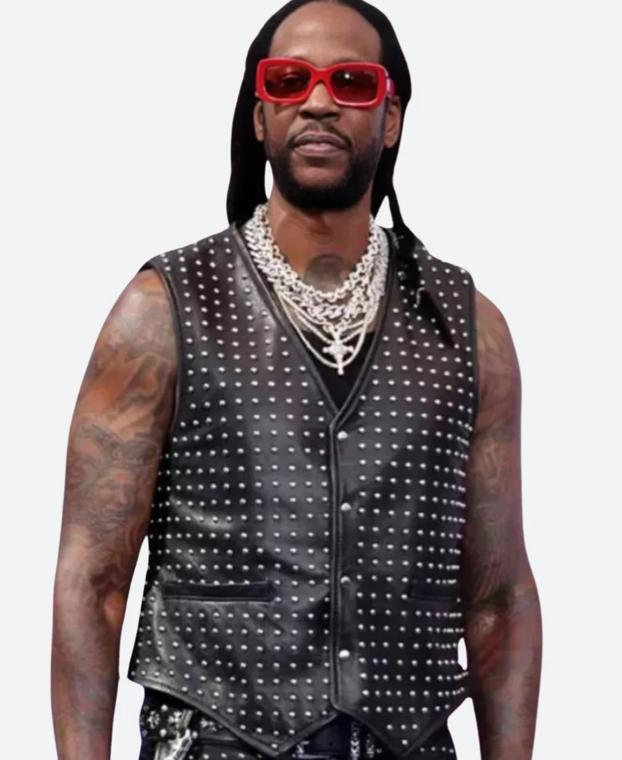 BET Awards 2024 2 Chainz Leather Vest