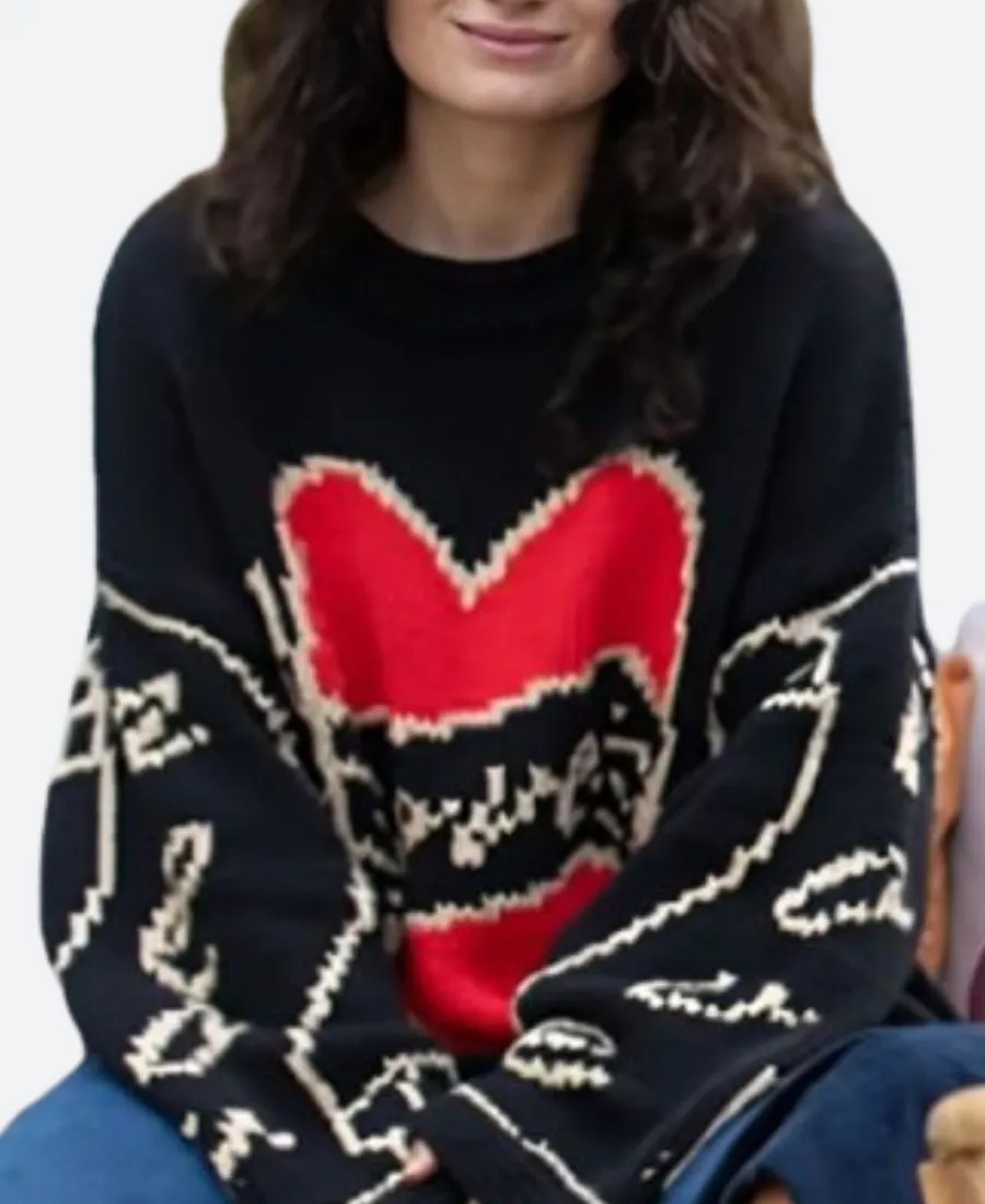 Bad Sisters S02 Eve Hewson Love Black Heart Sweater