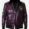 Batman Joker Goon Leather Jacket Front Image