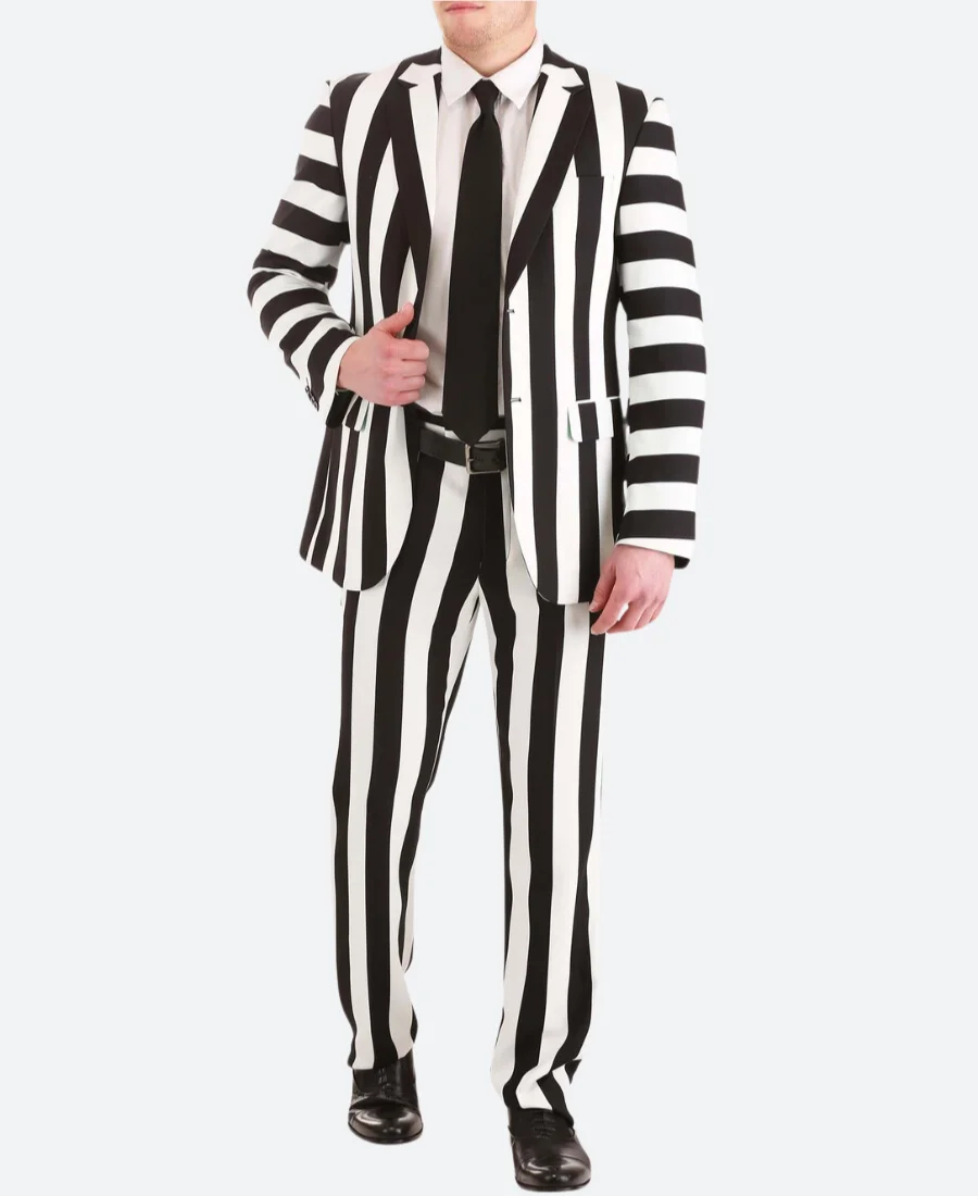 Beetlejuice 2024 Michael Keaton Striped Blazer