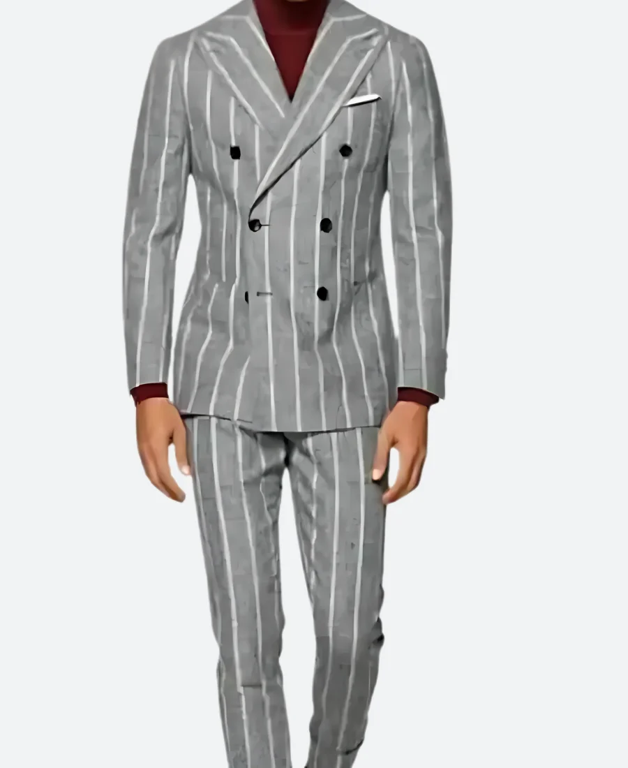 Bel Air Carlton Banks Grey Striped Blazer