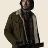 BlacKkKlansman Adam Driver Shearling Jacket Front Image