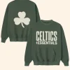 Boston Celtics x Fear Of God Essentials Sports Sweatshirt Front And Back Image