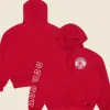 Boston Red Sox Red Hoodie Front And Back Image