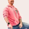 Bret Hart Pink Hoodie Image