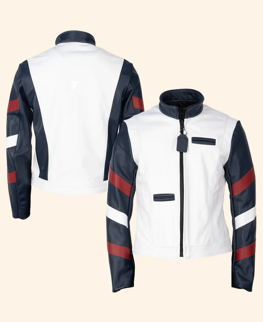 Bruce Lee Leather Jacket Front & Back Image