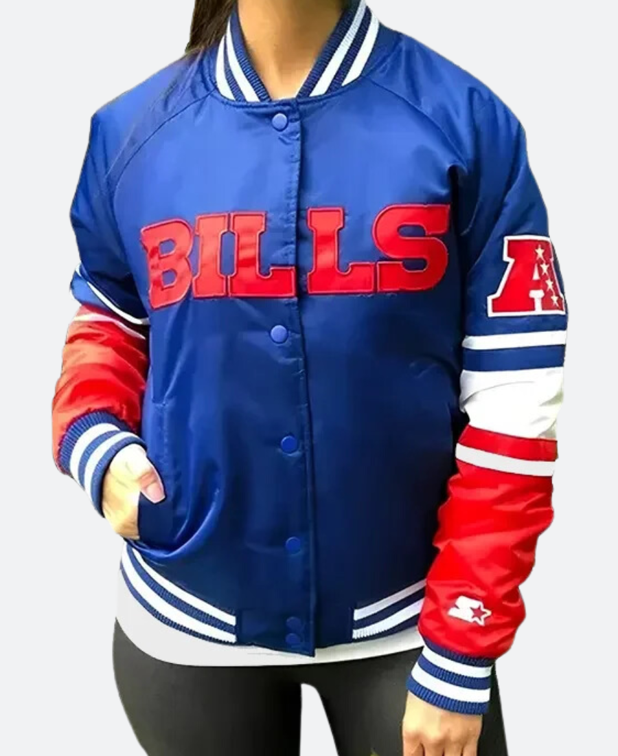 Buffalo Bills Blue & Red Varsity Jacket