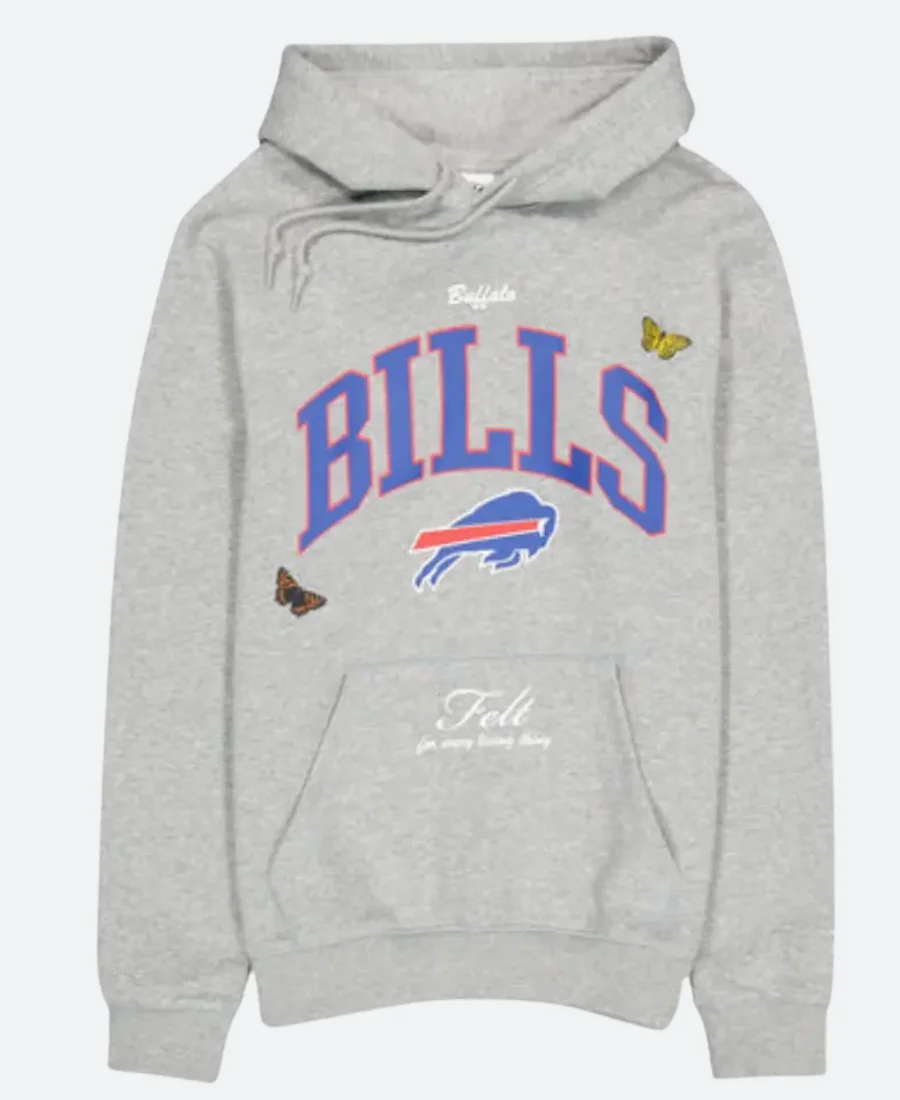 Buffalo Bills Felt Grey Hoodie