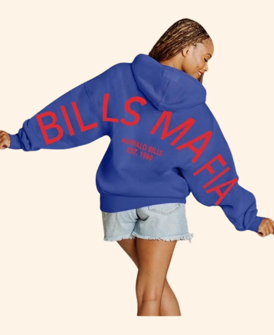 Buffalo Bills Never Stop Hoodie Back Image