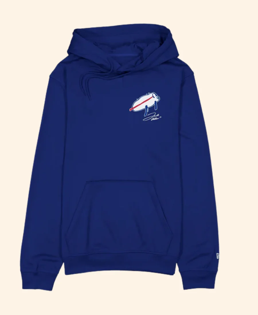 Buffalo Bills X New Era Billustration Josh Allen Hoodie Front Image