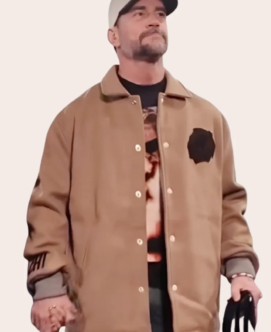 CM Punk Blackhawks Cashmere Jacket Front Image