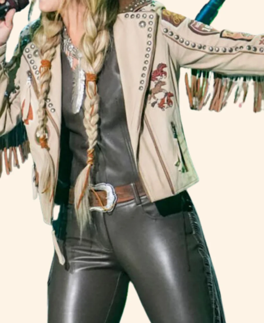 CMT Music Awards Fringe Lainey Wilson Leather Jacket