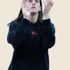 Caitlin Clark Indiana Fever Stranger Things Black Hoodie Front Image