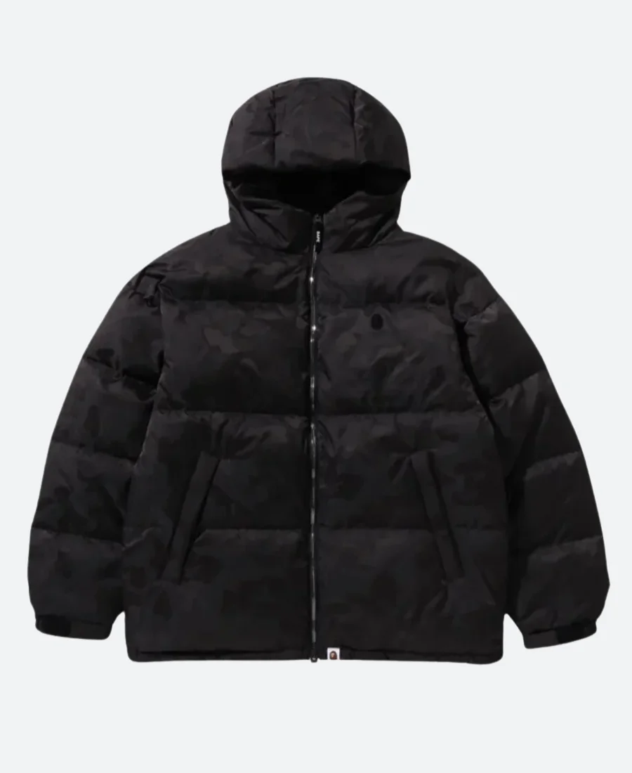 Camo Jacquard Down Puffer Jacket