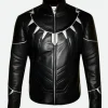 Black Panther T'Challa Leather Jacket Front Image