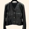 Chanel Through Her Lens Phoebe Tonkin Leather Jacket Front Image