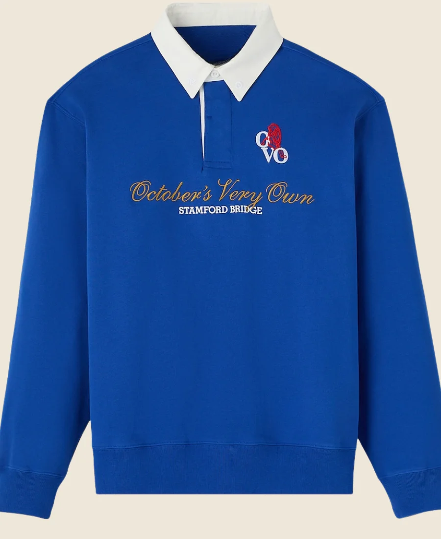 Chelsea X OVO Rugby Top Blue Sweatshirt Front