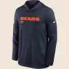 Chicago Bear Sideline Pure Fury Performance Long Sleeve Hoodie Front Image