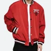 Chicago Bulls Red Varsity Jacket Front Image