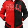 Chicago Bulls Two Tone Varsity Jacket Style 01 Front Image
