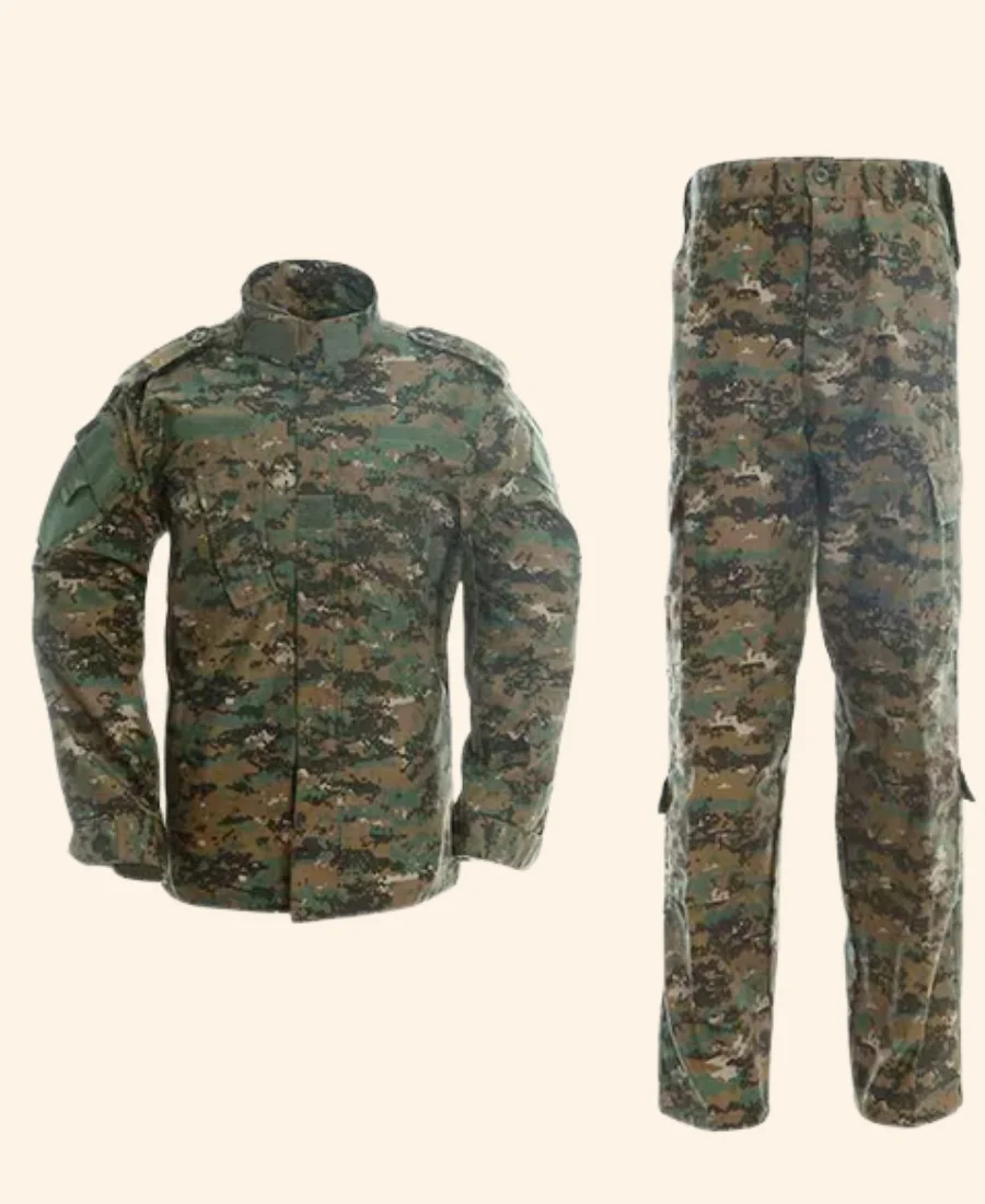 Christmas On Duty Janel Parrish Camouflage Suit Front Image