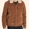 Christmas On The Alpaca Farm Andrew Flannery Suede Leather Jacket Front Image
