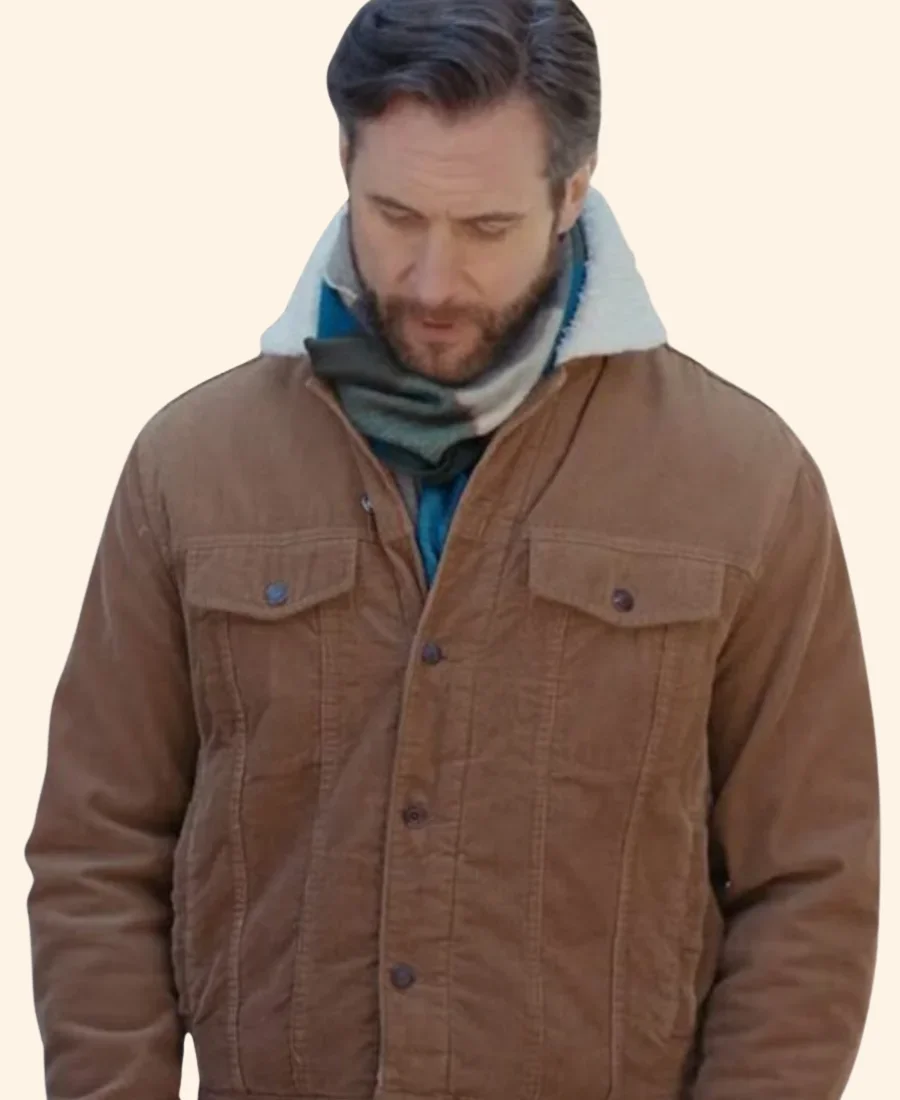 Christmas On The Alpaca Farm Andrew Flannery Suede Leather Jacket