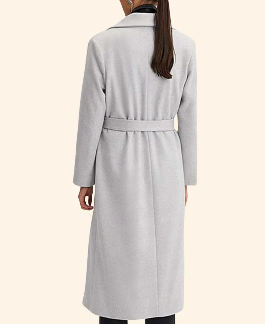 Christmas On The Alpaca Farm Jess Hilliard Trench Coat back Image