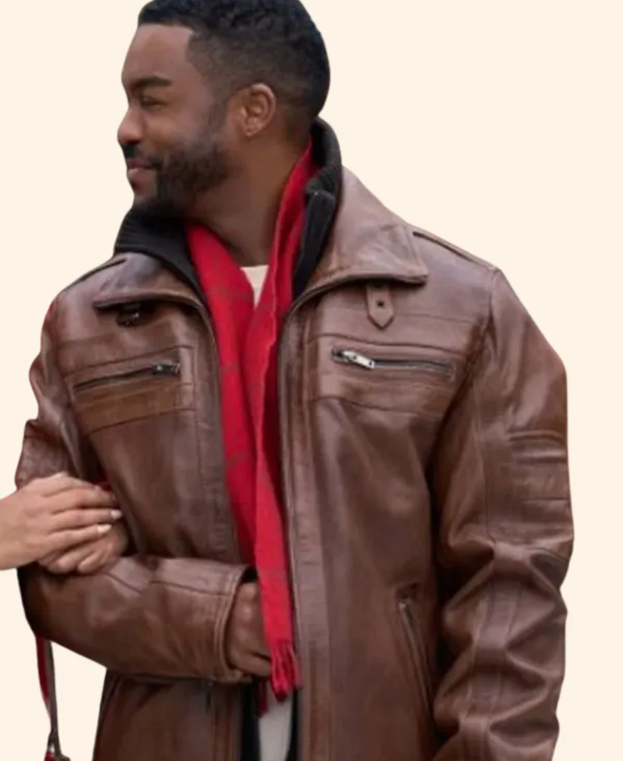 Christmas With A Kiss Fletcher Leather Jacket