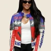 Ciara FIFA Club World Cup 2025 Racing Leather Jacket Front Image