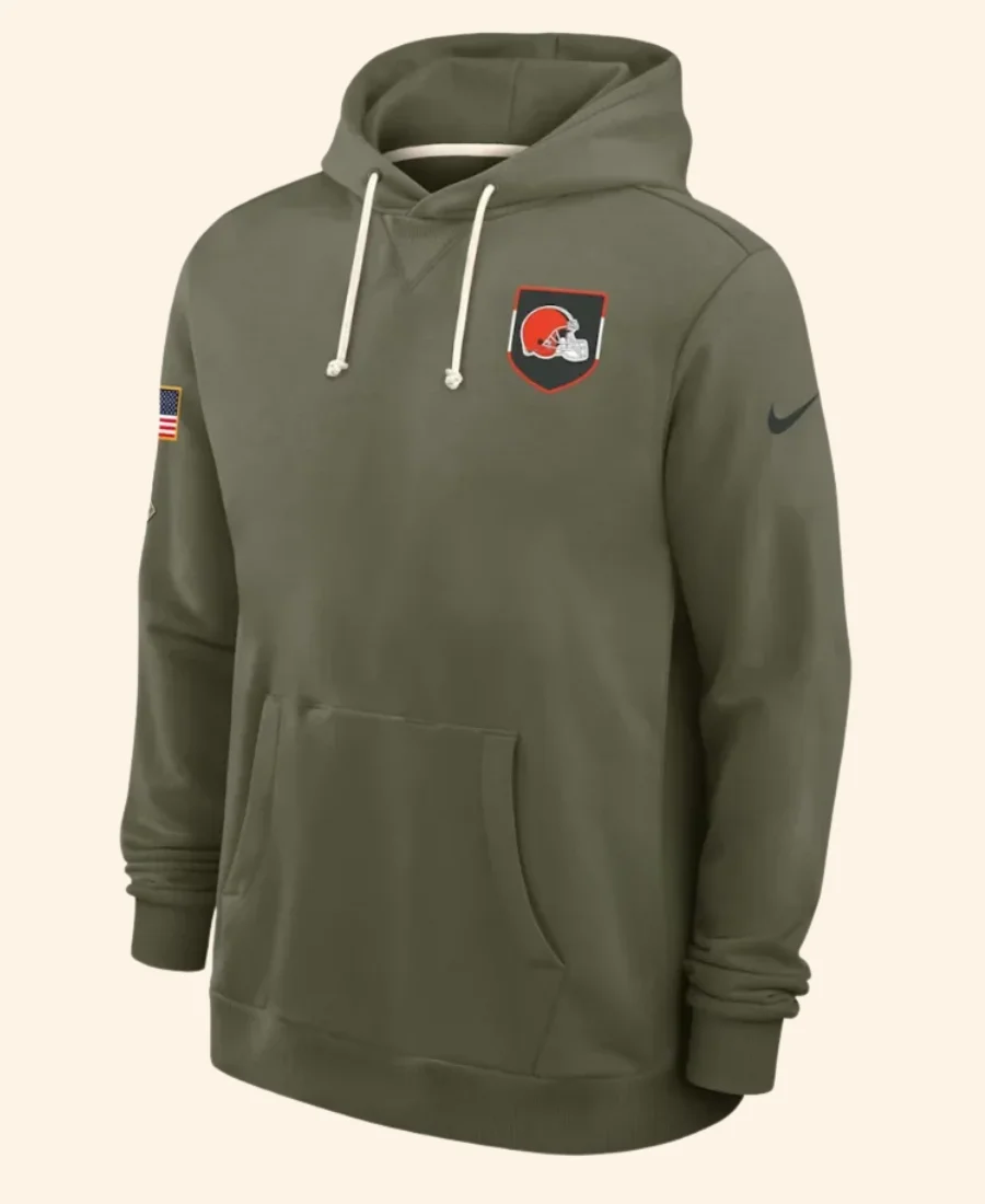 Cleveland Browns 2025 Salute To Service Hoodie Front Image