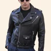 Coach Fashion Show Jayson Tatum Leather Jacket Front Image