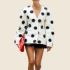 Copenhagen Fashion Week SS26 Nina Sandbech Polka Dot Blazer Closure Image