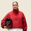 Copenhagen Fashion Week SS26 Red Cropped Jacket Front Image
