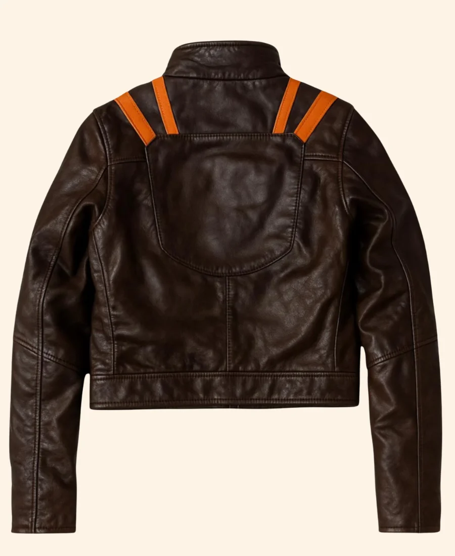 Cyberpunk Syn RMS Leather Jacket Back Image