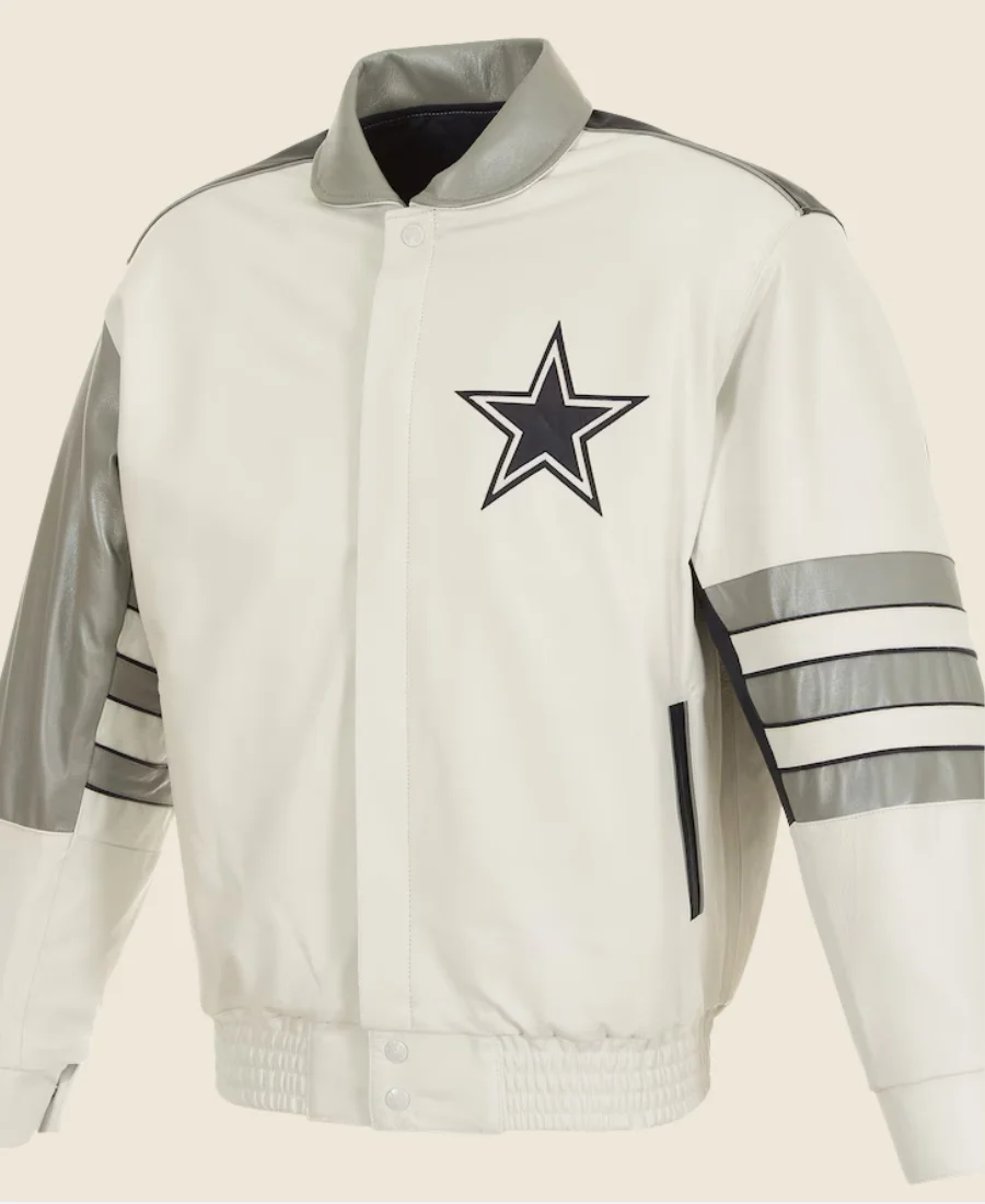 Dallas Cowboys JH Design Classic Leather Jacket Front Image