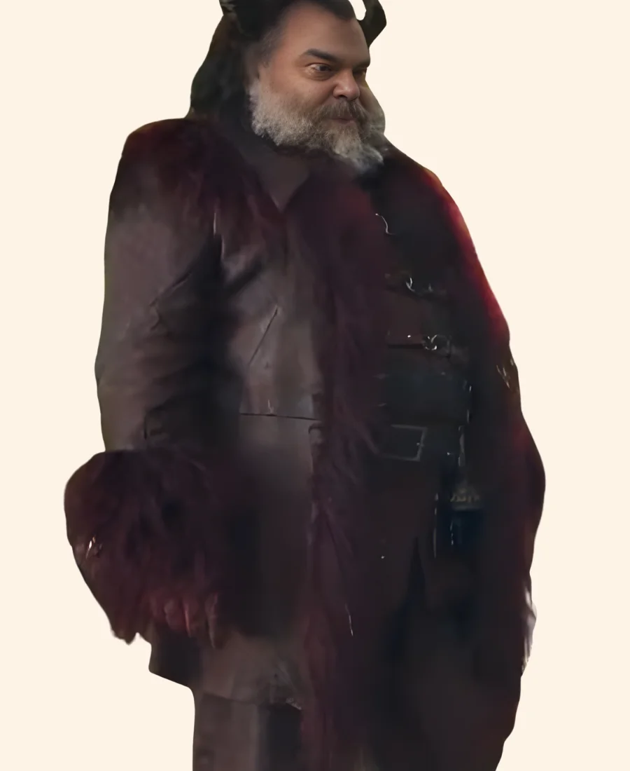 Dear Santa Satan Leather Coat Front Image