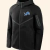 Detroit Lions Tech Windrunner Jacket Black Front Image