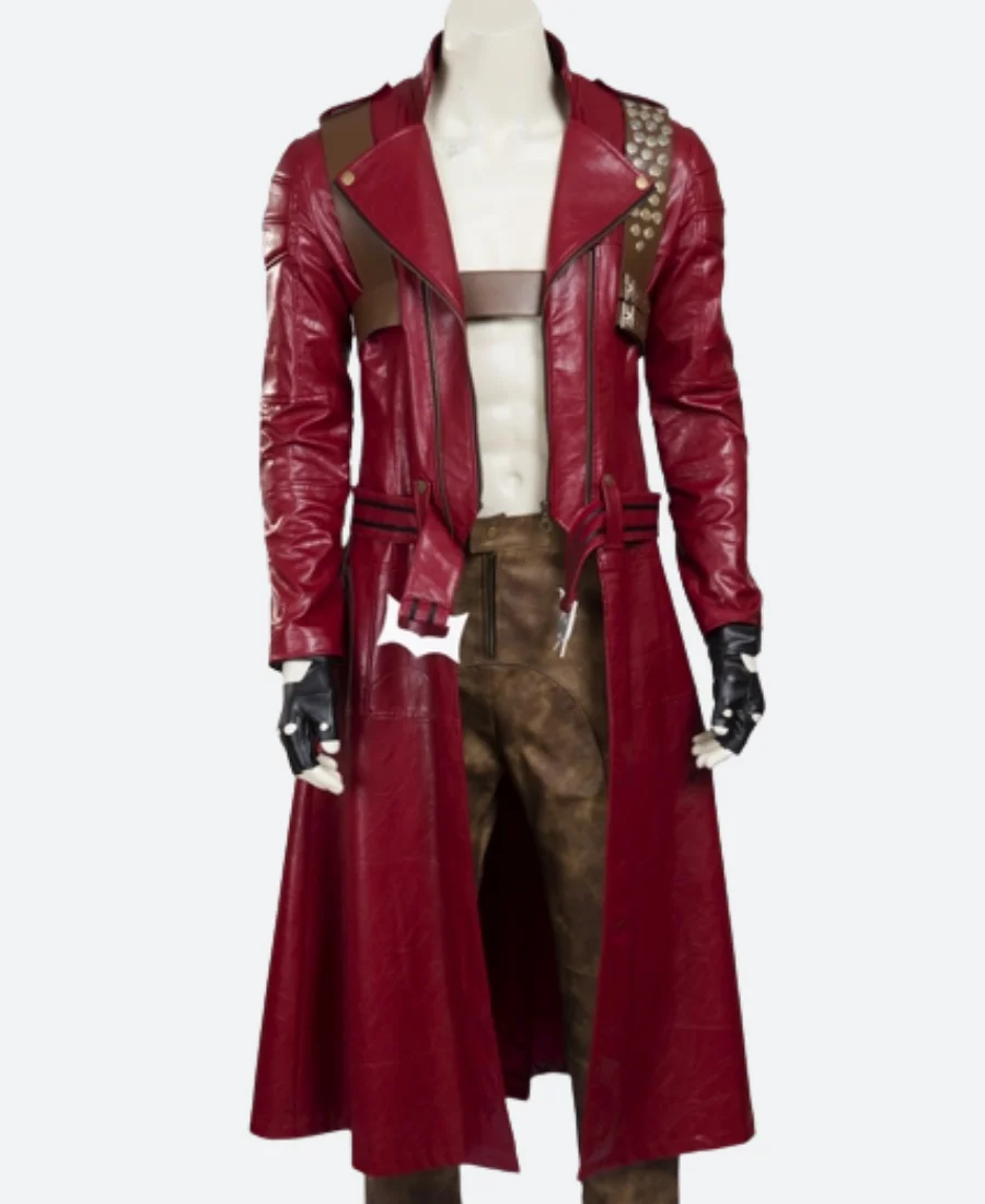 Devil May Cry 3 Dante Mercenary Leather Trench Coat