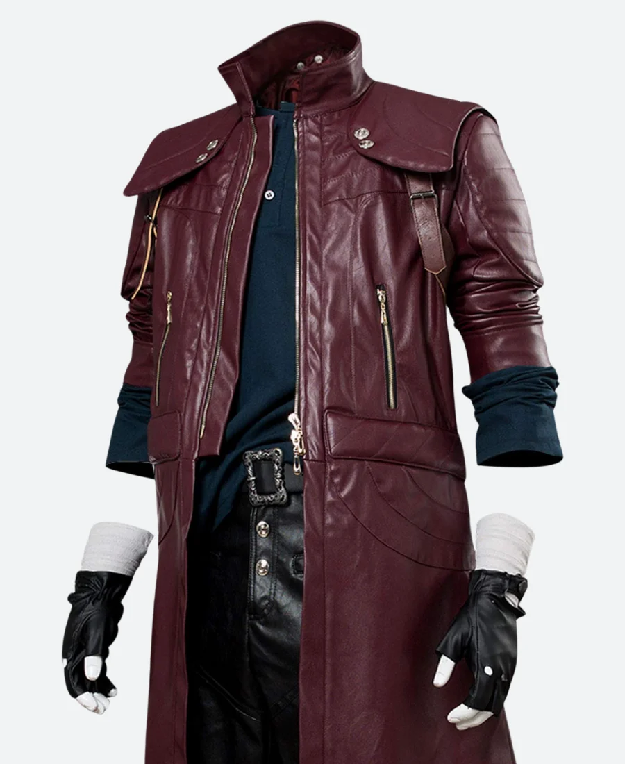 Devil May Cry 5 Dante Mercenary Leather Trench Coat