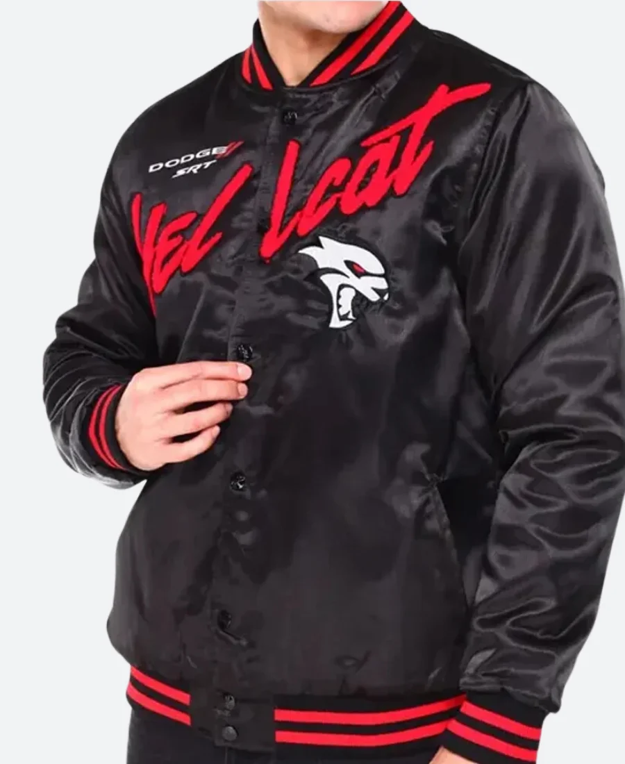 Dodge II SRT Hellcat Black Varsity Jacket