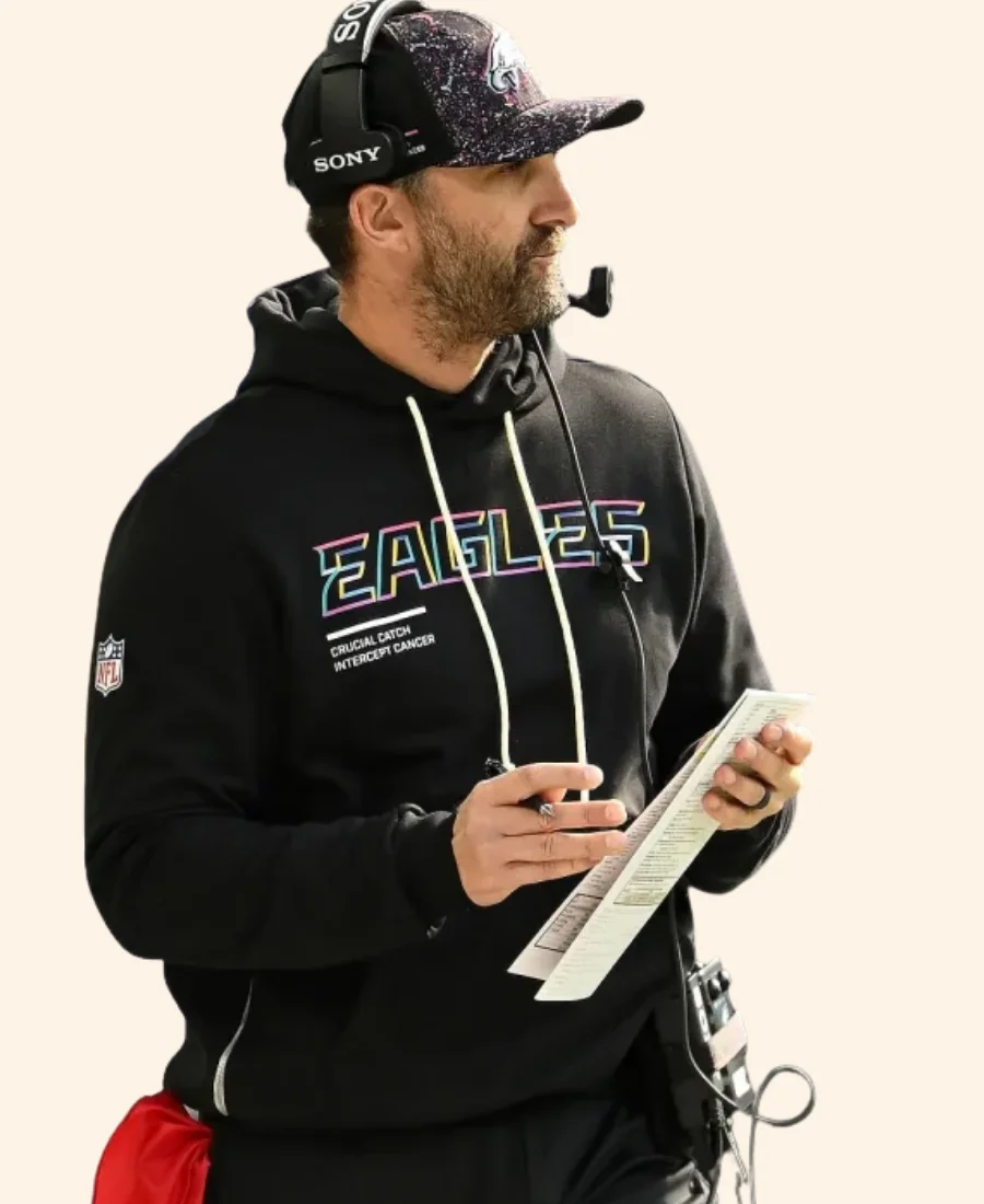 Eagles Crucial Catch Nick Sirianni Hoodie Closure Image