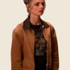 Eenie Meanie Samara Weaving Brown Jacket Front Image