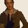 Eenie Meanie Samara Weaving Distressed Leather Jacket Front Image