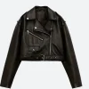 Elevator Game Izzy Simpson Leather Jacket Front Image